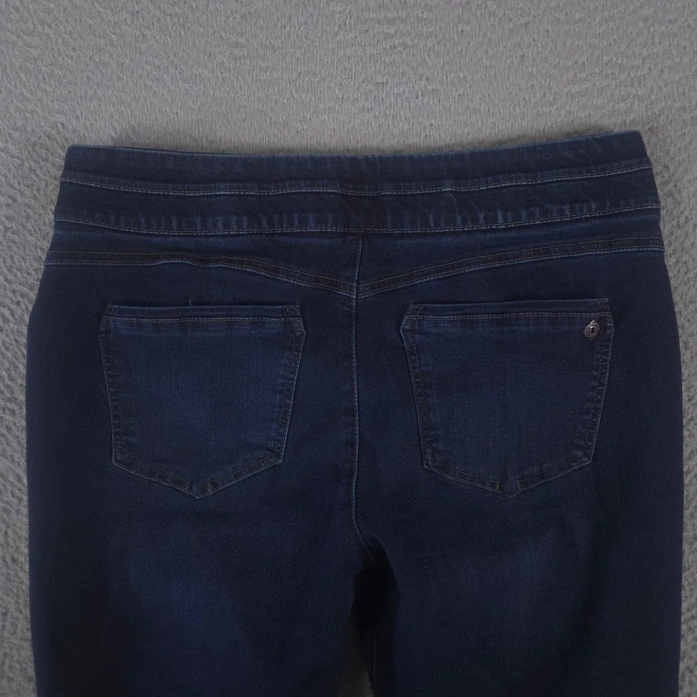 Democracy Jeans Women 14 Petite Blue Ab solution Stretch Bootcut Denim Jeggings - Picture 8 of 10